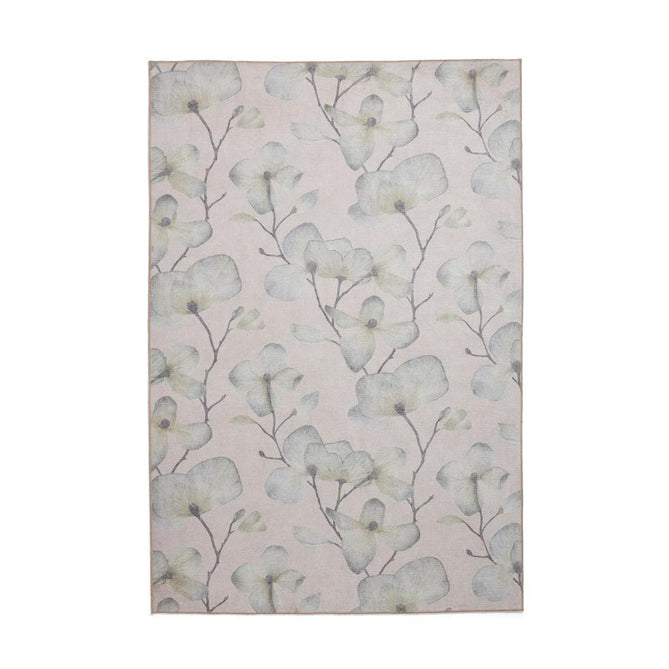 Washable Harlequin Kienze Sand Modern Floral Botanical Textured Lightweight Printed Recycled Polyester Flatweave Sand Taupe/Ivory/Sage/Grey Runner