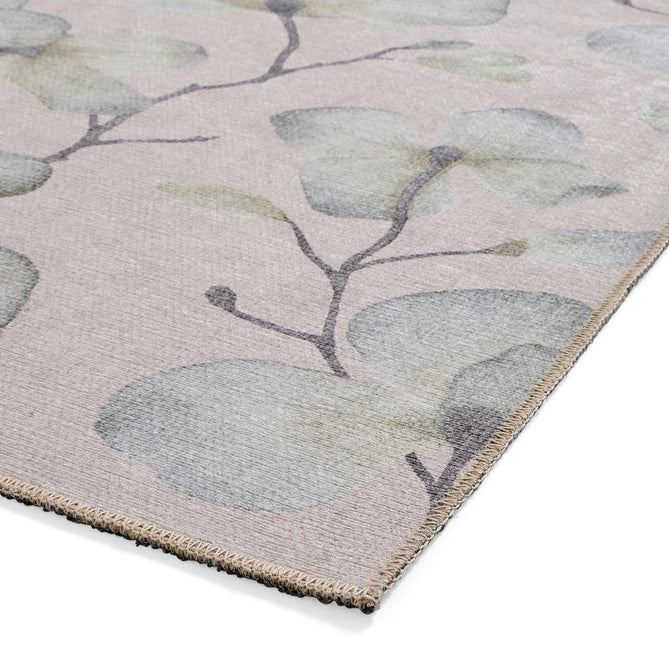 Washable Harlequin Kienze Sand Modern Floral Botanical Textured Lightweight Printed Recycled Polyester Flatweave Sand Taupe/Ivory/Sage/Grey Rug