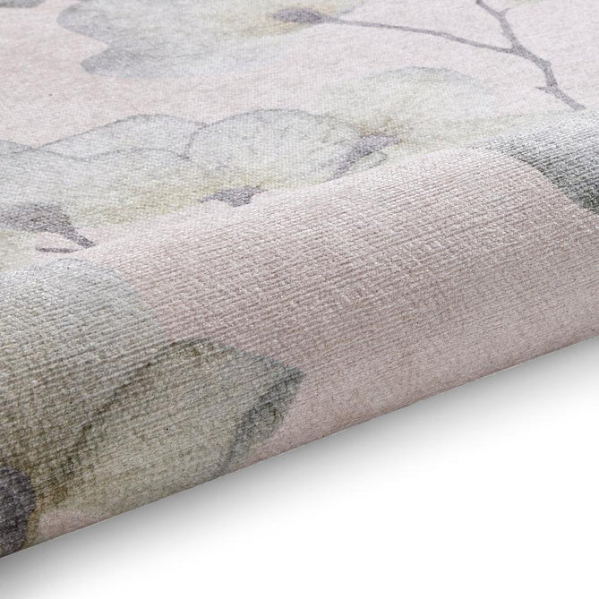 Washable Harlequin Kienze Sand Modern Floral Botanical Textured Lightweight Printed Recycled Polyester Flatweave Sand Taupe/Ivory/Sage/Grey Rug