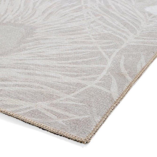 Washable Harlequin Orlena Putty Modern Floral Botanical Textured Lightweight Printed Recycled Polyester Flatweave Putty Beige/Ivory/Pale Taupe/Stone Grey Runner