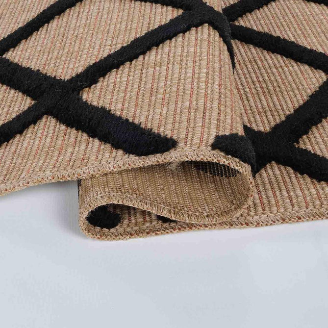 Harper Aztec HRP01 Jute-Look In-Outdoor Natural/Black Rug-Desire Rugs-Rug Love - The Most Loved Rug Store