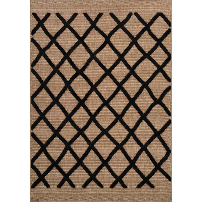 Harper Aztec HRP01 Jute-Look In-Outdoor Natural/Black Rug-Desire Rugs-Rug Love - The Most Loved Rug Store