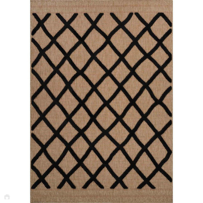 Harper Aztec HRP01 Jute-Look In-Outdoor Natural/Black Rug-Desire Rugs-Rug Love - The Most Loved Rug Store