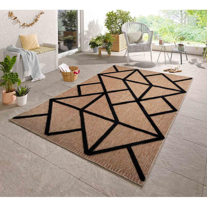Harper Prism HRP04 Jute-Look In-Outdoor Natural/Black Rug-Desire Rugs-Rug Love - The Most Loved Rug Store