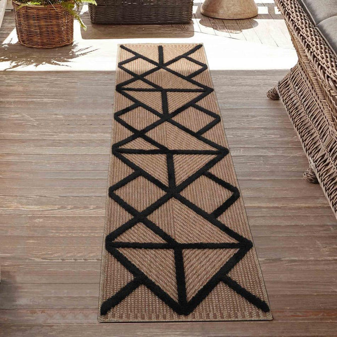 Harper Prism HRP04 Jute-Look In-Outdoor Natural/Black Rug-Desire Rugs-Rug Love - The Most Loved Rug Store