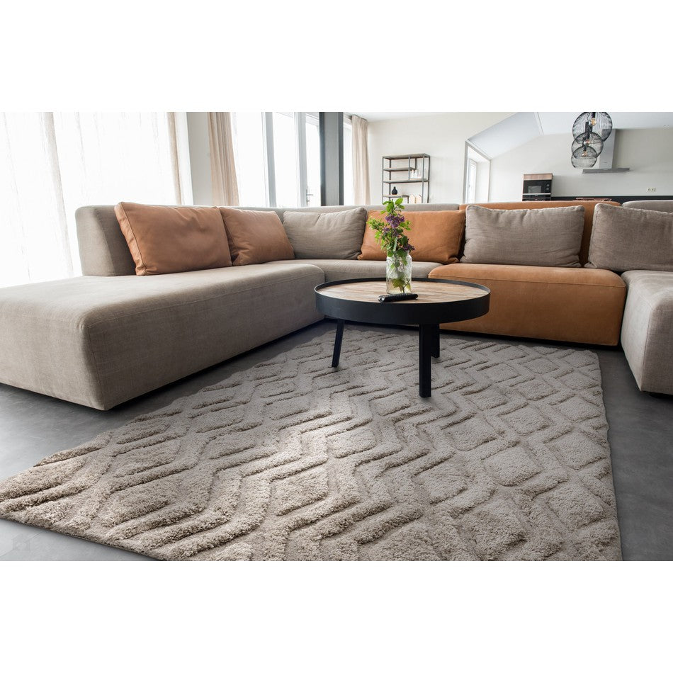 On Sale Harrison Modern Plain Hand-Carved Geometric Hi-Low Plush Soft ...