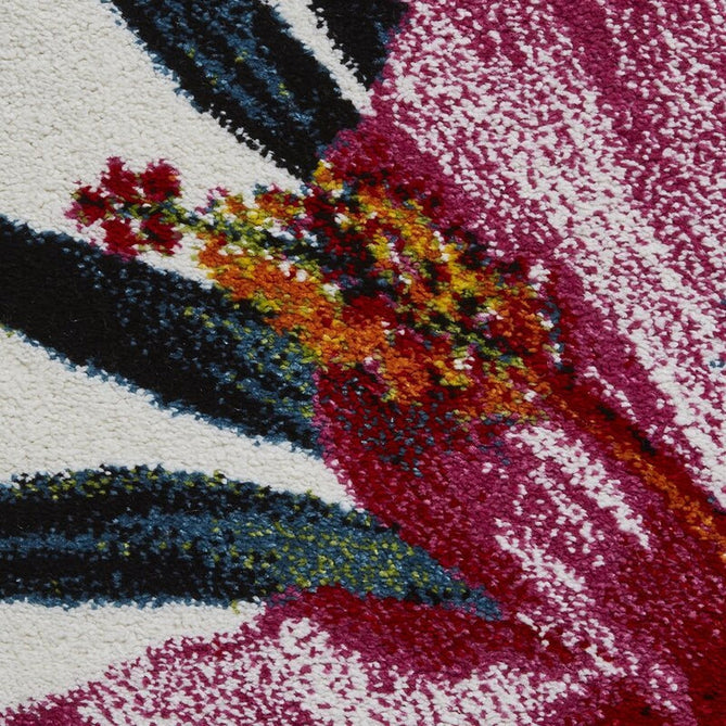 Havana 9574 Modern Floral Botanical Textured Soft Durable Easy-Care Polypropylene Short-Pile Multicolour/Pink/Cream/Green/Blue Rug-Think Rugs-Rug Love - The Most Loved Rug Store