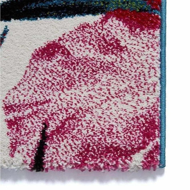 Havana 9574 Modern Floral Botanical Textured Soft Durable Easy-Care Polypropylene Short-Pile Multicolour/Pink/Cream/Green/Blue Rug-Think Rugs-Rug Love - The Most Loved Rug Store