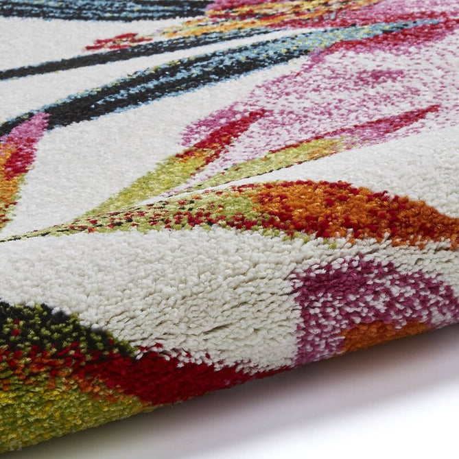 Havana 9574 Modern Floral Botanical Textured Soft Durable Easy-Care Polypropylene Short-Pile Multicolour/Pink/Cream/Green/Blue Rug-Think Rugs-Rug Love - The Most Loved Rug Store