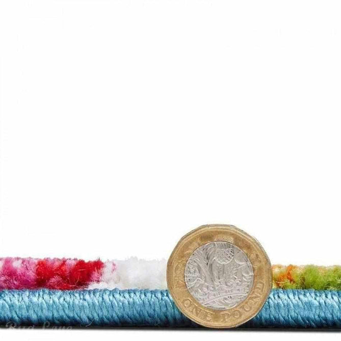 Havana 9574 Modern Floral Botanical Textured Soft Durable Easy-Care Polypropylene Short-Pile Multicolour/Pink/Cream/Green/Blue Rug-Think Rugs-Rug Love - The Most Loved Rug Store