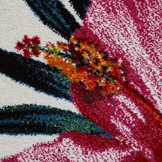 Havana 9574 Modern Floral Botanical Textured Soft Durable Easy-Care Polypropylene Short-Pile Multicolour/Pink/Cream/Green/Blue Rug-Think Rugs-Rug Love - The Most Loved Rug Store