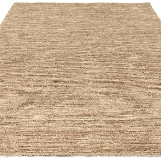Hazy Modern Plain Ribbed Distressed Textured Hand-Woven Durable Cut & Loop Wool-Blend Flatweave Honey Rug-Asiatic Carpets-Rug Love - The Most Loved Rug Store