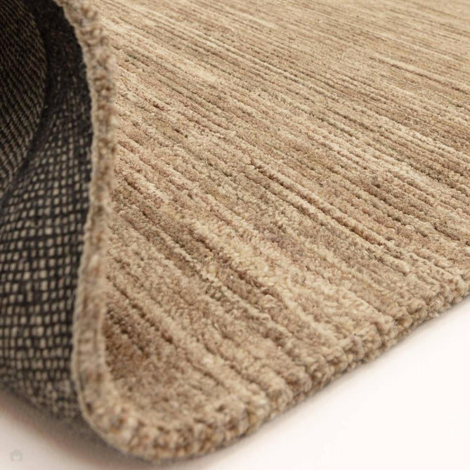 Hazy Modern Plain Ribbed Distressed Textured Hand-Woven Durable Cut & Loop Wool-Blend Flatweave Honey Rug-Asiatic Carpets-Rug Love - The Most Loved Rug Store