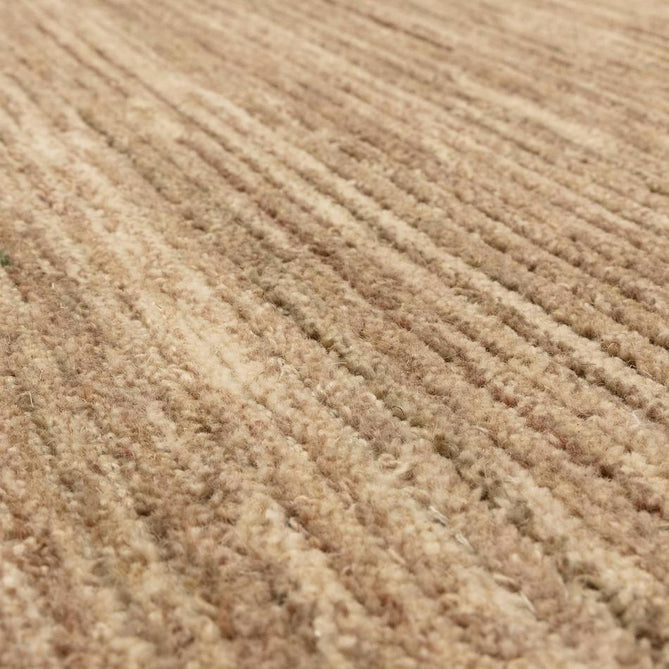 Hazy Modern Plain Ribbed Distressed Textured Hand-Woven Durable Cut & Loop Wool-Blend Flatweave Honey Rug-Asiatic Carpets-Rug Love - The Most Loved Rug Store