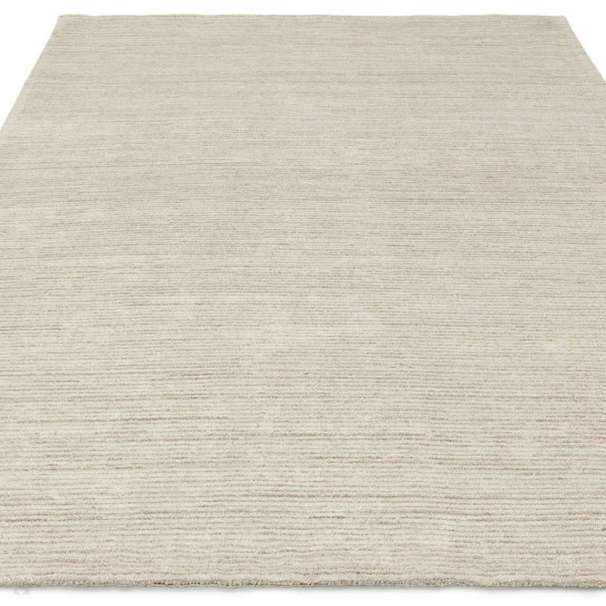 Hazy Modern Plain Ribbed Distressed Textured Hand-Woven Durable Cut & Loop Wool-Blend Flatweave Putty Rug-Asiatic Carpets-Rug Love - The Most Loved Rug Store