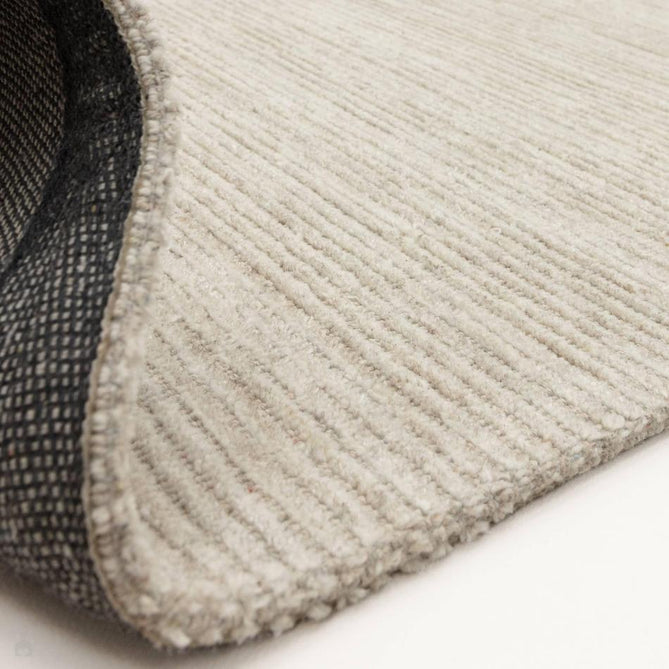 Hazy Modern Plain Ribbed Distressed Textured Hand-Woven Durable Cut & Loop Wool-Blend Flatweave Putty Rug-Asiatic Carpets-Rug Love - The Most Loved Rug Store