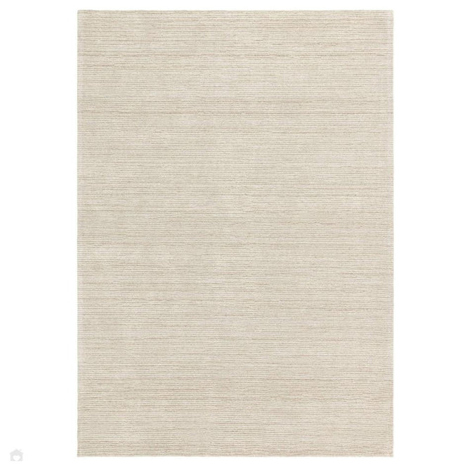 Hazy Modern Plain Ribbed Distressed Textured Hand-Woven Durable Cut & Loop Wool-Blend Flatweave Putty Rug-Asiatic Carpets-Rug Love - The Most Loved Rug Store