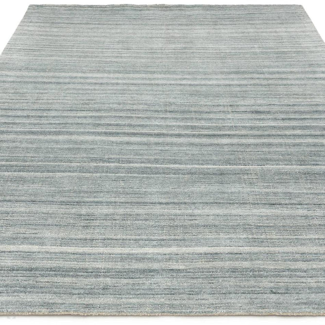 Hazy Modern Plain Ribbed Distressed Textured Hand-Woven Durable Cut & Loop Wool-Blend Flatweave Sea Blue Rug-Asiatic Carpets-Rug Love - The Most Loved Rug Store