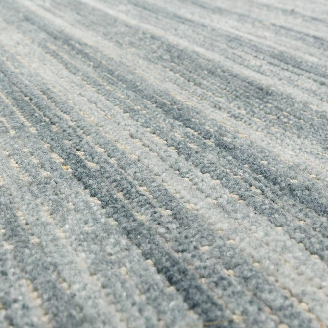 Hazy Modern Plain Ribbed Distressed Textured Hand-Woven Durable Cut & Loop Wool-Blend Flatweave Sea Blue Rug-Asiatic Carpets-Rug Love - The Most Loved Rug Store