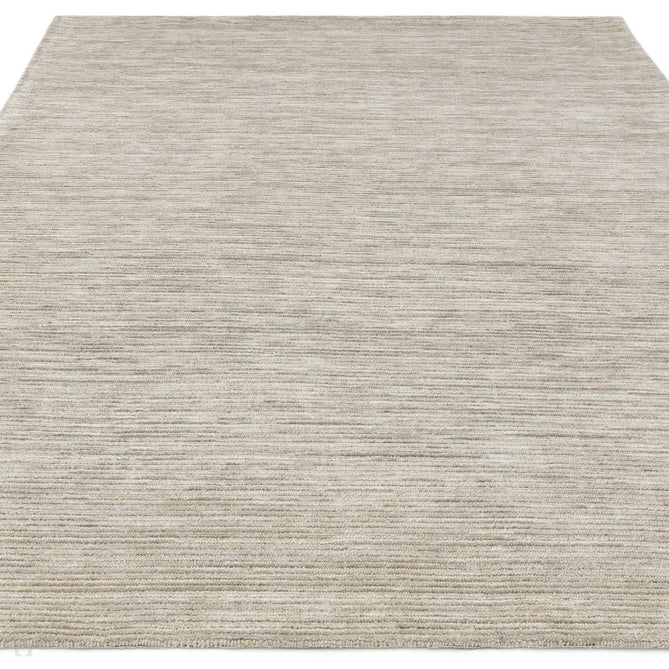 Hazy Modern Plain Ribbed Distressed Textured Hand-Woven Durable Cut & Loop Wool-Blend Flatweave Stone Rug-Asiatic Carpets-Rug Love - The Most Loved Rug Store