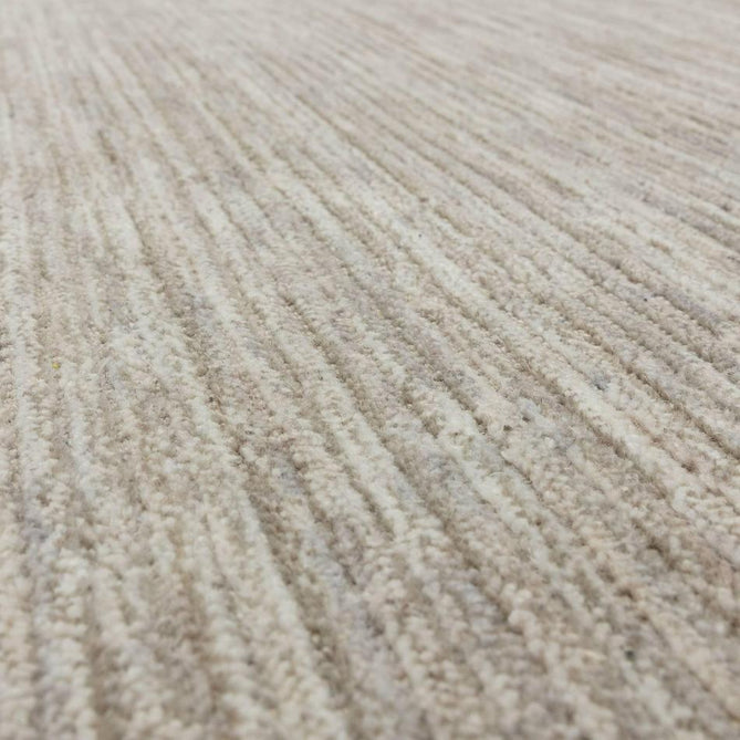 Hazy Modern Plain Ribbed Distressed Textured Hand-Woven Durable Cut & Loop Wool-Blend Flatweave Stone Rug-Asiatic Carpets-Rug Love - The Most Loved Rug Store