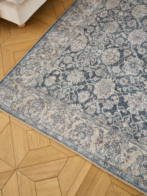 Washable Heirloom 0452 Rust/Cream Rug