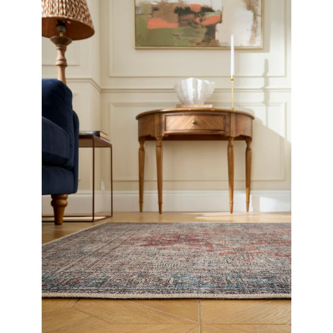 Washable Heirloom 1077 Rust/Teal Rug