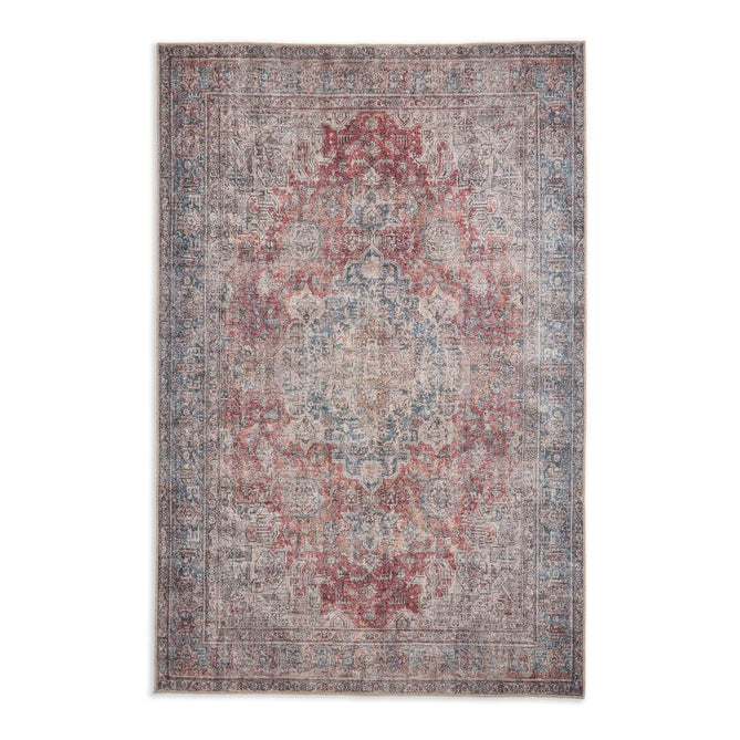 Washable Heirloom 1077 Rust/Teal Rug