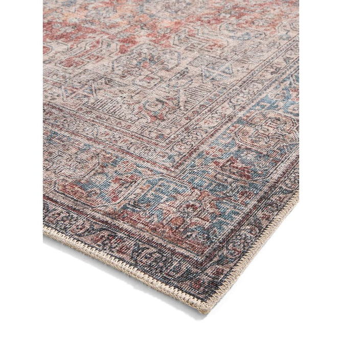 Washable Heirloom 1077 Rust/Teal Rug
