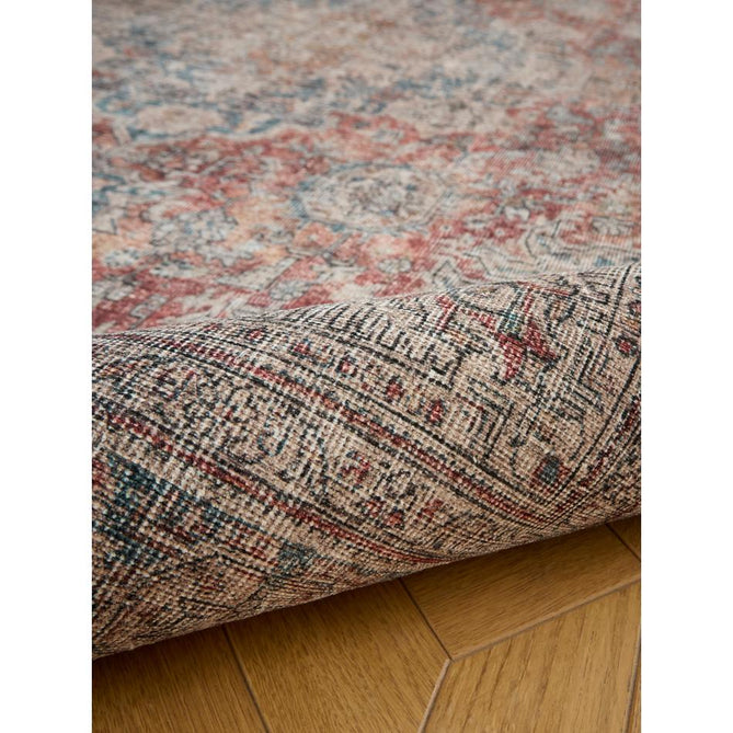 Washable Heirloom 1077 Rust/Teal Rug