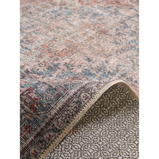 Washable Heirloom 1077 Rust/Teal Rug