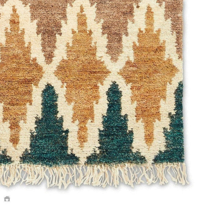 Hemp 21470 Modern Geometric Diamond Hand-Knotted Natural Fibre Heavyweight High-Density Durable Textured Blue/Red/Orange/Brown/Yellow/Multicolour Rug-Think Rugs-Rug Love - The Most Loved Rug Store