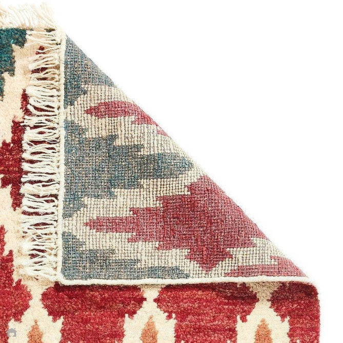Hemp 21470 Modern Geometric Diamond Hand-Knotted Natural Fibre Heavyweight High-Density Durable Textured Blue/Red/Orange/Brown/Yellow/Multicolour Rug-Think Rugs-Rug Love - The Most Loved Rug Store