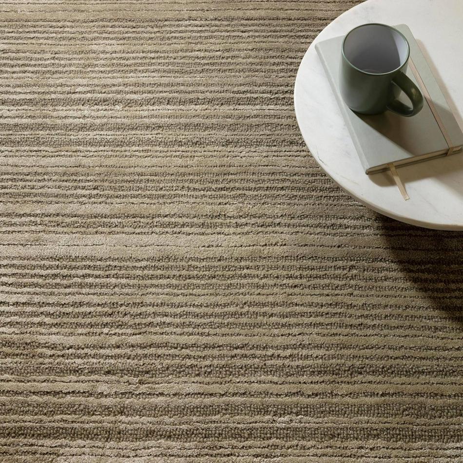 Subtle Rug Henley Modern Plain Subtle Irregular Lines Metallic Shimmer Hand-Woven
