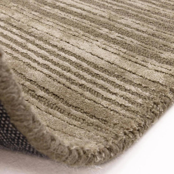 Henley Modern Plain Subtle Irregular Lines Metallic Shimmer Hand-Woven Textured Hi-Low Loop Pile Wool&Viscose Blend Sage Green/Olive Grey/Stone Taupe/Silver Rug-Asiatic Carpets-Rug Love - The Most Loved Rug Store