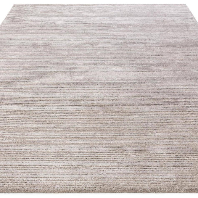 Henley Modern Plain Subtle Irregular Lines Metallic Shimmer Hand-Woven Textured Hi-Low Loop Pile Wool&Viscose Blend Silver/Taupe Grey/Beige Rug-Asiatic Carpets-Rug Love - The Most Loved Rug Store