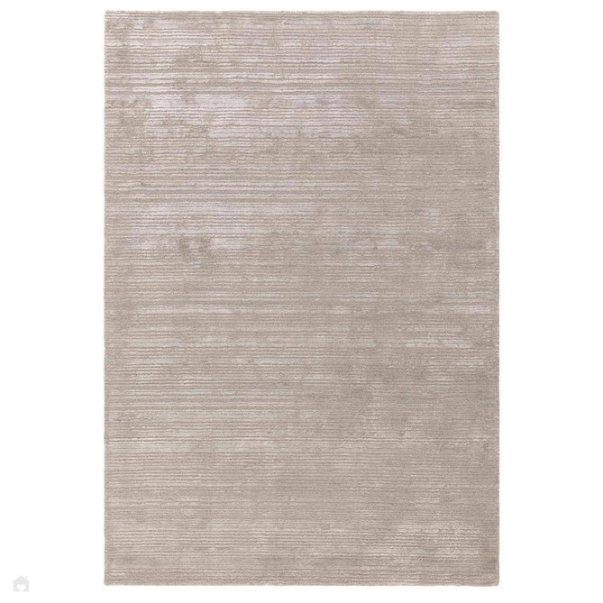 Henley Modern Plain Subtle Irregular Lines Metallic Shimmer Hand-Woven Textured Hi-Low Loop Pile Wool&Viscose Blend Silver/Taupe Grey/Beige Rug-Asiatic Carpets-Rug Love - The Most Loved Rug Store
