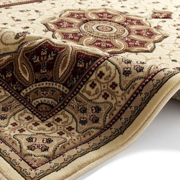 Heritage 4400 Traditional Medallion Floral Tonal Vines Border Soft Hand ...