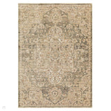 Heriz HE02 Serapi Traditional Persian Vintage Distressed Shimmer Tonal Textured Hi-Lo Space-Dyed Polyester Low-Profile Short Pile Green Runner