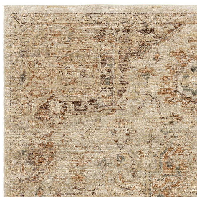 Heriz HE03 Serapi Traditional Persian Vintage Distressed Shimmer Tonal Textured Hi-Lo Space-Dyed Polyester Low-Profile Short Pile Copper Rug-Asiatic Carpets-Rug Love - The Most Loved Rug Store