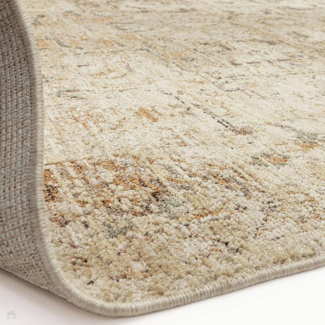 Heriz HE03 Serapi Traditional Persian Vintage Distressed Shimmer Tonal Textured Hi-Lo Space-Dyed Polyester Low-Profile Short Pile Copper Rug-Asiatic Carpets-Rug Love - The Most Loved Rug Store