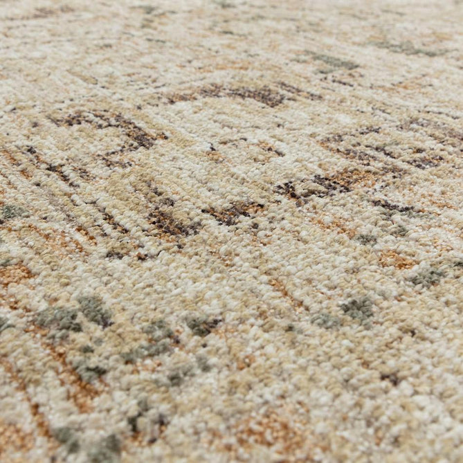 Heriz HE03 Serapi Traditional Persian Vintage Distressed Shimmer Tonal Textured Hi-Lo Space-Dyed Polyester Low-Profile Short Pile Copper Rug-Asiatic Carpets-Rug Love - The Most Loved Rug Store