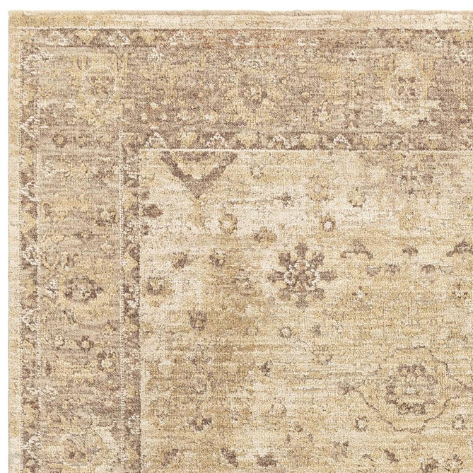 Heriz HE05 Ornate Traditional Persian Vintage Distressed Shimmer Tonal Textured Hi-Lo Space-Dyed Polyester Low-Profile Short Pile Beige Rug-Asiatic Carpets-Rug Love - The Most Loved Rug Store