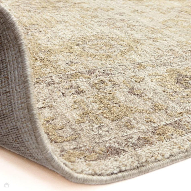 Heriz HE05 Ornate Traditional Persian Vintage Distressed Shimmer Tonal Textured Hi-Lo Space-Dyed Polyester Low-Profile Short Pile Beige Rug-Asiatic Carpets-Rug Love - The Most Loved Rug Store