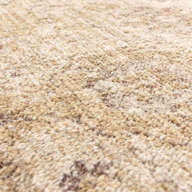 Heriz HE05 Ornate Traditional Persian Vintage Distressed Shimmer Tonal Textured Hi-Lo Space-Dyed Polyester Low-Profile Short Pile Beige Rug-Asiatic Carpets-Rug Love - The Most Loved Rug Store