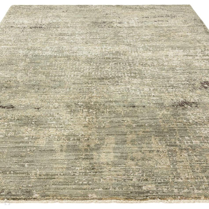 Heriz HE06 Patina Traditional Persian Vintage Distressed Shimmer Tonal Textured Hi-Lo Space-Dyed Polyester Low-Profile Short Pile Green Rug-Asiatic Carpets-Rug Love - The Most Loved Rug Store