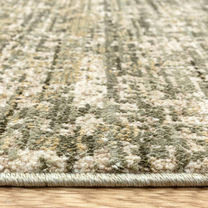 Heriz HE06 Patina Traditional Persian Vintage Distressed Shimmer Tonal Textured Hi-Lo Space-Dyed Polyester Low-Profile Short Pile Green Rug-Asiatic Carpets-Rug Love - The Most Loved Rug Store