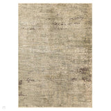 Heriz HE06 Patina Traditional Persian Vintage Distressed Shimmer Tonal Textured Hi-Lo Space-Dyed Polyester Low-Profile Short Pile Green Rug