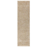 Heriz HE01 Serapi Traditional Persian Vintage Distressed Shimmer Tonal Textured Hi-Lo Space-Dyed Polyester Low-Profile Short Pile Beige Runner