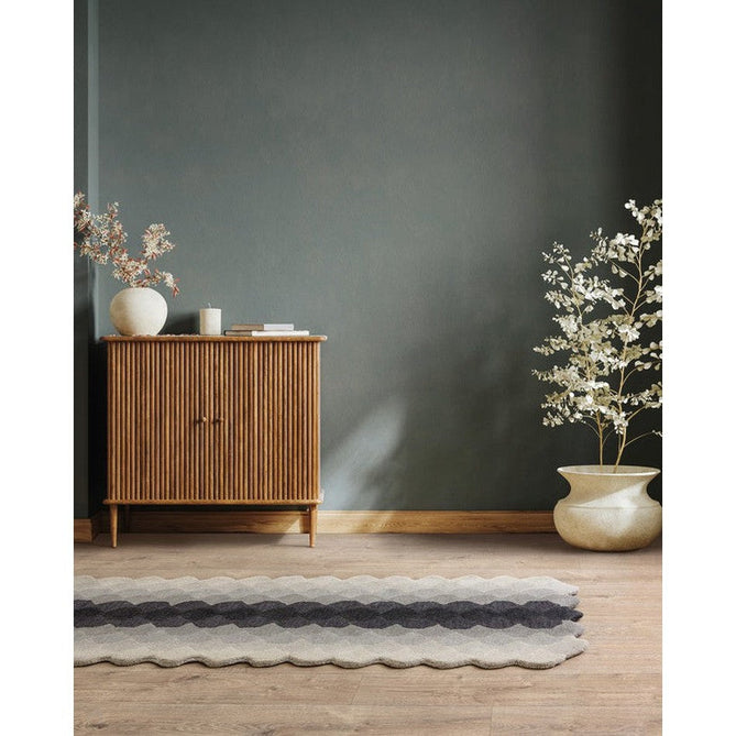 Hive Modern Geometric Hexagonal Ombre Gradient Hand-Woven Wool Low Profile Short Pile Charcoal Grey Rug-Asiatic Carpets-Rug Love - The Most Loved Rug Store